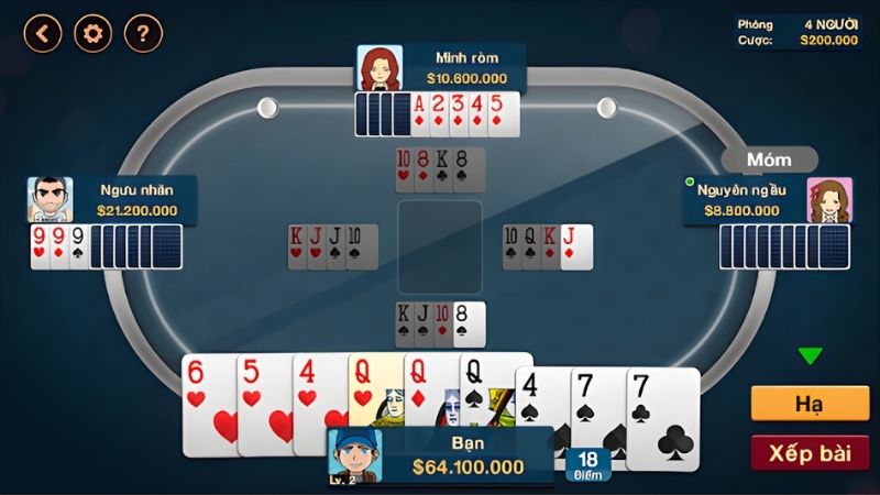 Luật chơi Phỏm miền Bắc và miền Nam có một vài khác biệt